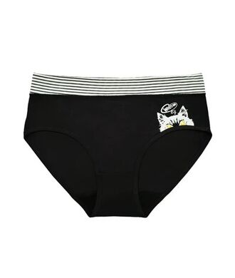 Dámské kalhotky s proužky a s obrázkem kočičky, 3 ks v balení