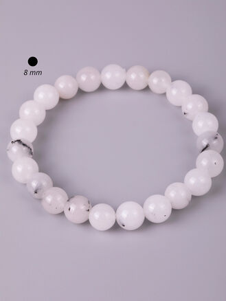 Luxusní náramek z korálků šedého achátu 