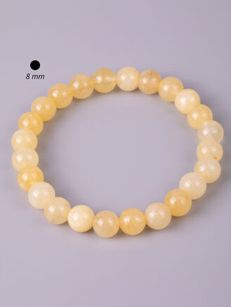Luxusní náramek z korálků žlutého jadeitu 