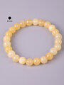 Luxusní náramek z korálků žlutého jadeitu 