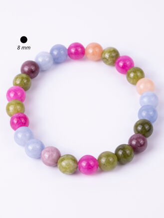 Luxusní náramek z korálků barveného achátu