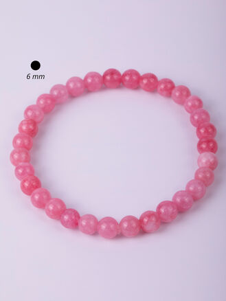 Krásný náramek z malých korálků růžového jadeitu