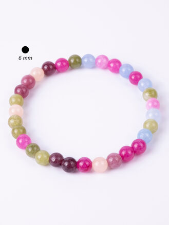 Krásný náramek z malých korálků barevného achátu