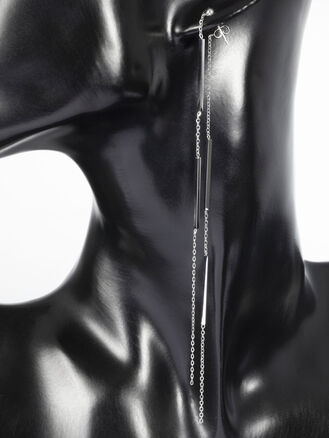 Exkluzivní moderní visací náušnice z chirurgické oceli s tyčinkami