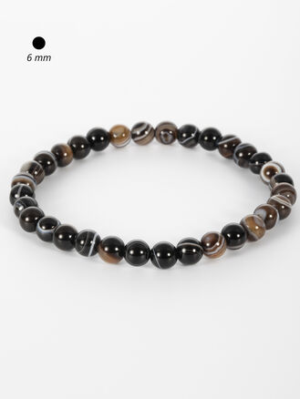 Náramek z korálků achátu 0,6 cm