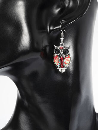 Fashion jewelry visací náušnice sova