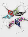 Fashion jewelry visací náušnice kosočtvetrec