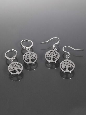 Náušnice strom života z chirurgické oceli