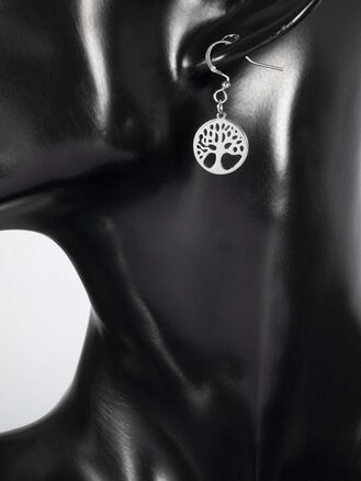 Náušnice strom života z chirurgické oceli