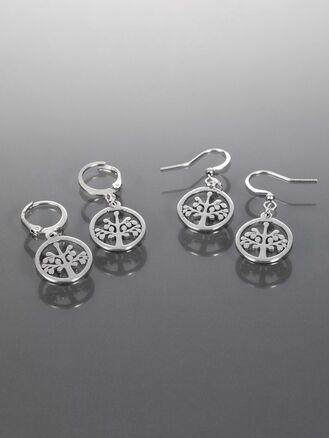 Náušnice strom života z chirurgické oceli