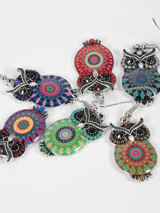 Dámské náušnice sova