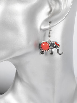 Fashion Jewelry náušnice slon s korálky