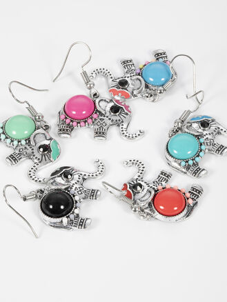 Fashion Jewelry náušnice slon s korálky