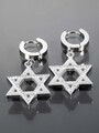 Náušnice Davidova hvězda  z chirurgické oceli