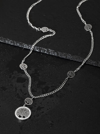 Náhrdelník z chirurgické oceli se stromem života