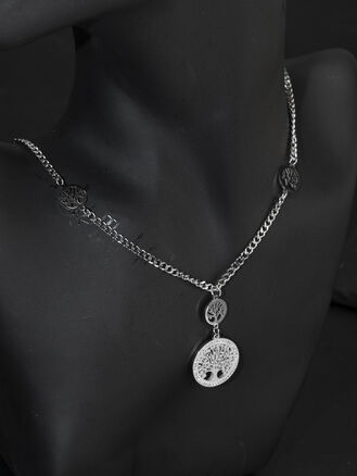 Náhrdelník z chirurgické oceli se stromem života