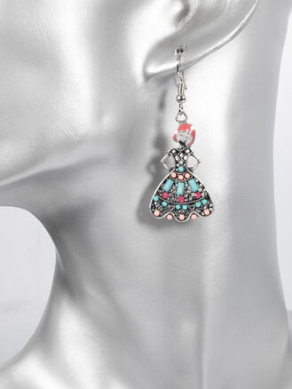 Fashion jewelry náušnice dívka v šatech