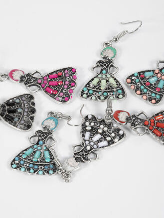Fashion jewelry náušnice dívka v šatech