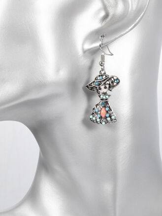 Fashion jewelry náušnice dívka v šatech