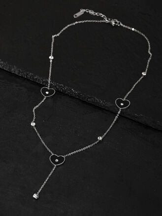 Náhrdelník z chirurgické oceli se srdíčky