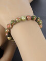 Elegantní náramek z unakitu kuličky 0,8 cm