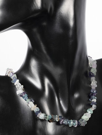 Sada náramku a náhrdelníku ze sekaného fluoritu