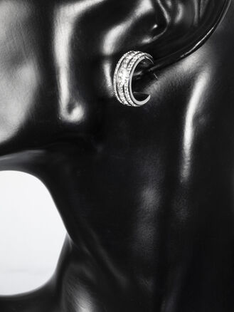 Exkluzivní ocelové kruhové náušnice 