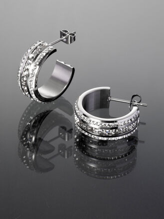 Exkluzivní ocelové kruhové náušnice 