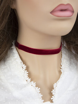 Fashion Jewelry choker náhrdelník vínový