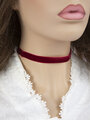 Fashion Jewelry choker náhrdelník vínový