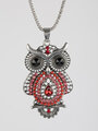 Náhrdelník sovička s korálky a krystalky