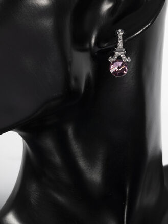 Fashion jewelry náušnice s Eiffelovou věží a krystalkem Swarovski elements