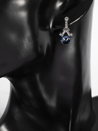 Fashion jewelry náušnice s Eiffelovou věží a krystalkem Swarovski elements