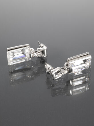 Fashion jewelry elegantní náušnice obdélníkový krystal Swarovski elements