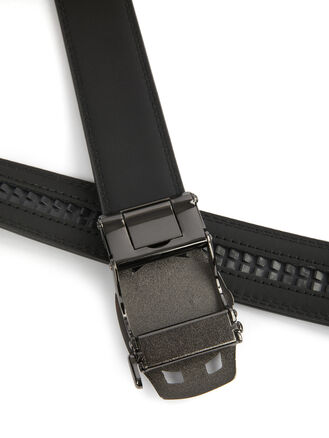 Kutti pánský pásek s kovovou sponou s hodinami 130 cm