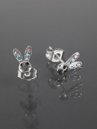 Náušničky králíček z chirurgické oceli 