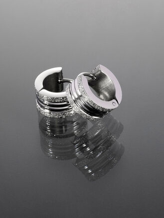 Náušničky elegantní kruhy z chirurgické oceli 