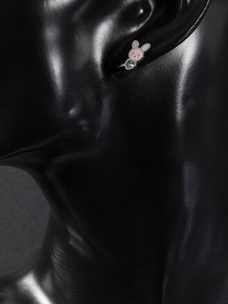 Náušničky králíček z chirurgické oceli 