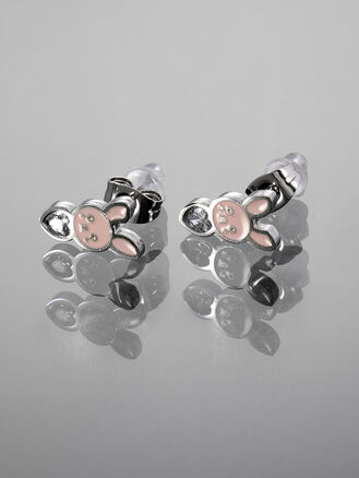 Náušničky králíček z chirurgické oceli 