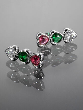 Náušnice srdíčka z chirurgické oceli