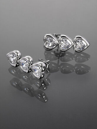 Náušnice srdíčka z chirurgické oceli