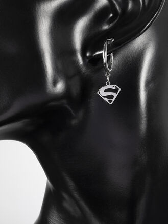 Náušničky z chirurgické oceli superman logo