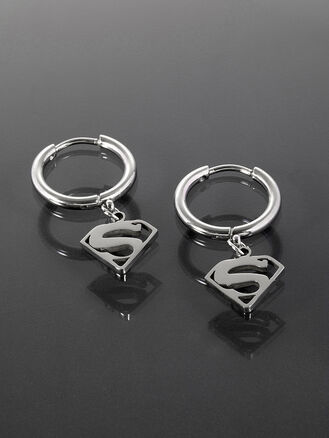 Náušničky z chirurgické oceli superman logo
