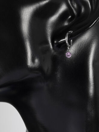 Náušničky kruhy z chirurgické oceli s krystalky