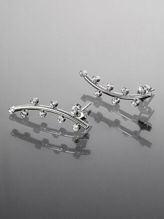 Náušnice s krystalky z chirurgické oceli