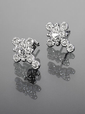 Náušnice z chirurgické oceli křížek