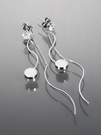 Náušnice s řetízky z chirurgické oceli