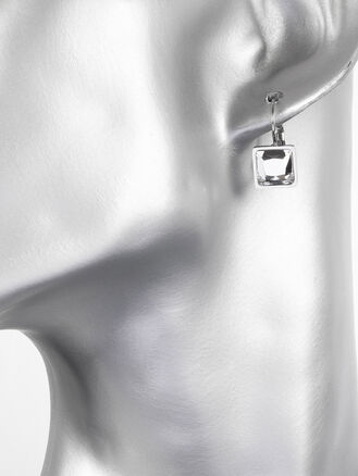 Náušnice z chirurgické oceli s krystalkem