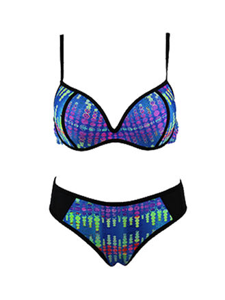 Modera dámské bikiny  s pevnou podprsenokou různé duhové barvy