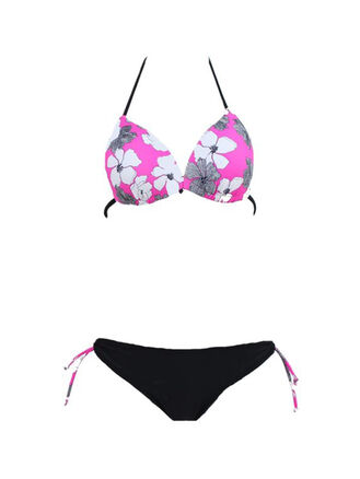 Modera dámské bikiny  s trojúhelníkovou podprsenkou vzor květy
